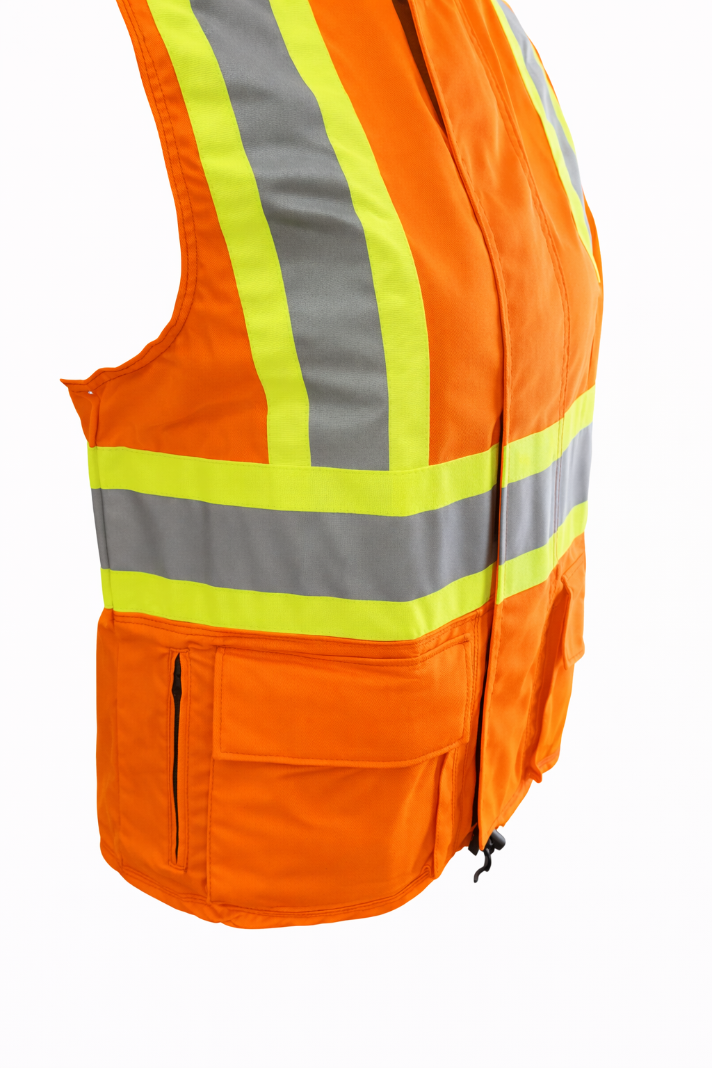 CHALECO MODELO HV-4P GABARDINA ALTA VISIBILIDAD