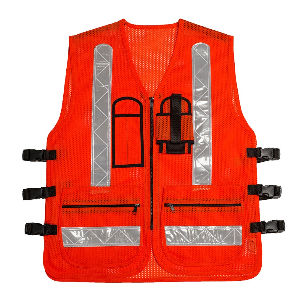 CHALECO ALTA VISIBILIDAD MALLA PORTA RADIO